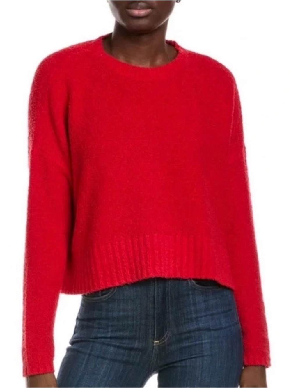 Eileen Fisher Womens  Terry Loop Cashmere-Blend Sweater, Red